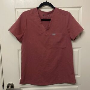 Like new- Mauve Catarina Small Figs Scrub Top